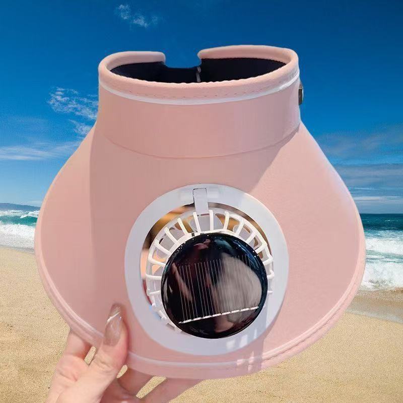Sport Sun Visor with detachable front fan, adjustable headband and reflective piping Kalsten