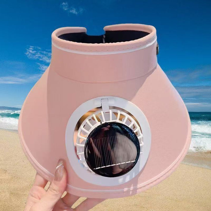 Sport Sun Visor with detachable front fan, adjustable headband and reflective piping Kalsten