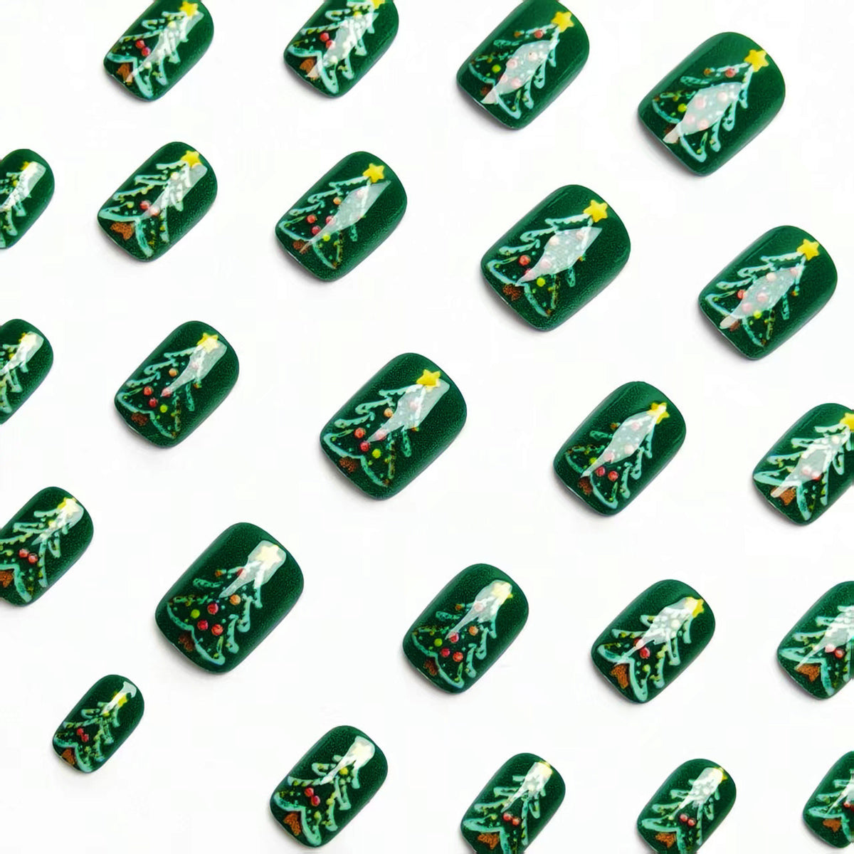Festive Christmas Tree Nail Art Acalora