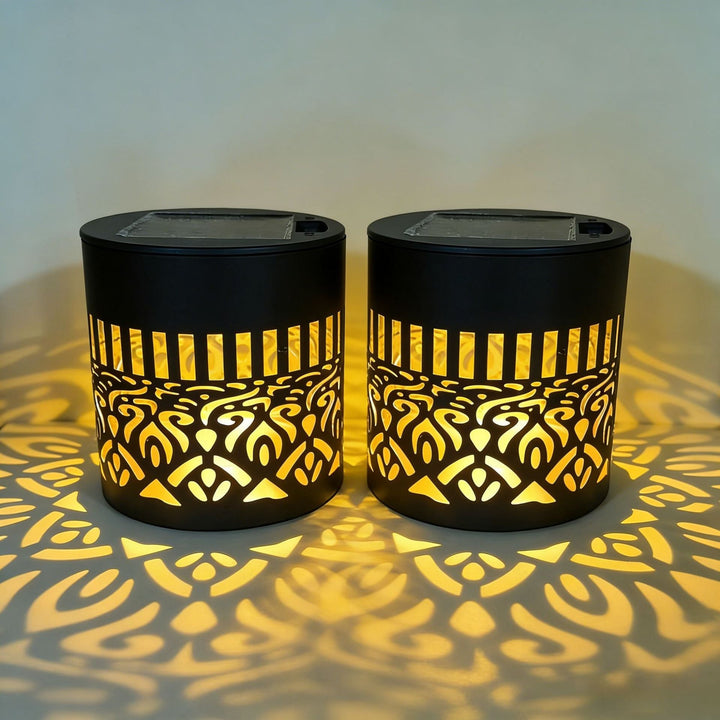 Solar Projection Garden Light With Decorative Floral Pattern And Dusk-To-Dawn Sensor Kalsten