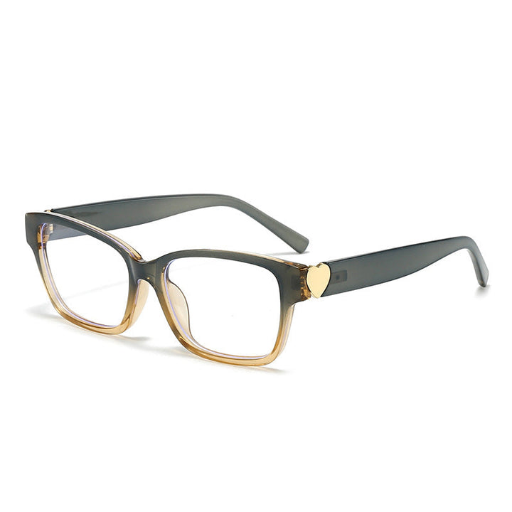 Women's fashionable square sunglasses with heart accents Kalsten