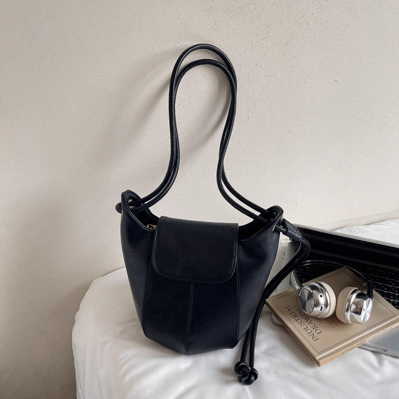 Bohemian Leather Bucket Bag Kalsten