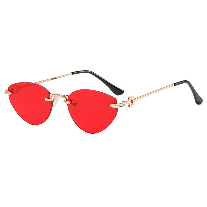 Women Futuristic Half-Frame Sunglasses Kalsten