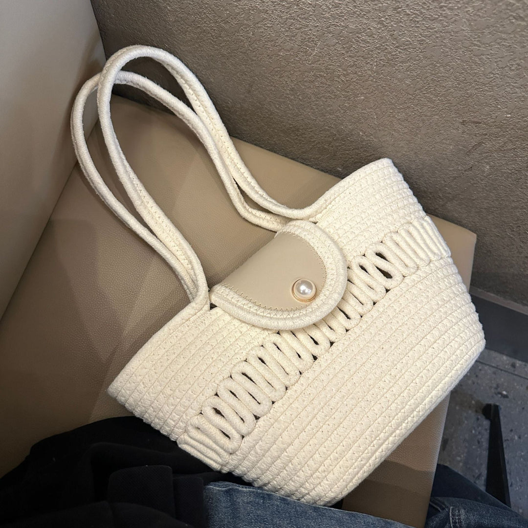 Women's Fashion Handbag with Colorful Cotton Weave Kalsten
