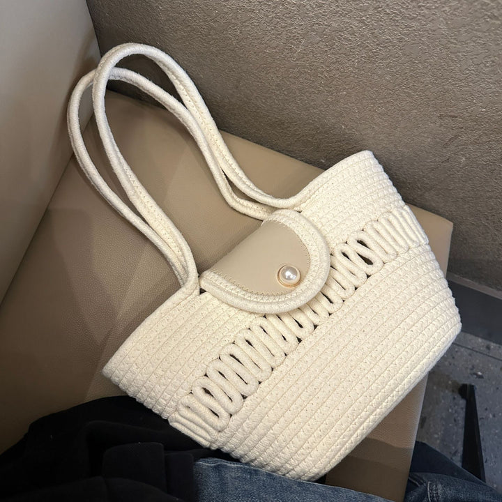 Women's Fashion Handbag with Colorful Cotton Weave Kalsten