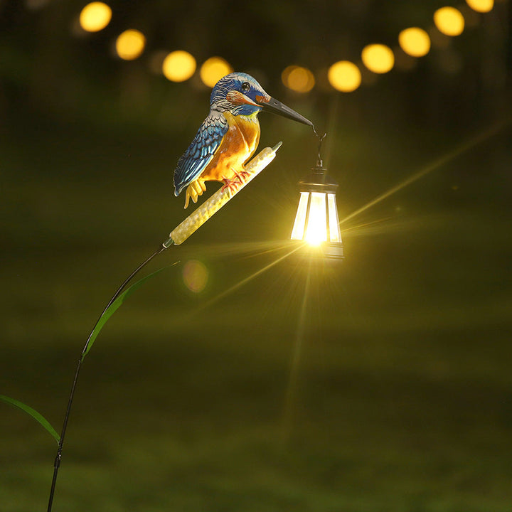 Decorative Solar Flamingo Garden Stake Lamp With Adjustable Metal Arm And Integrated LED Kalsten