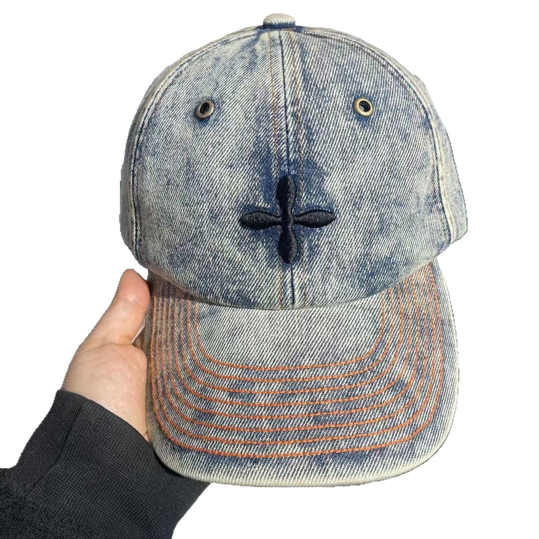 Men's Distressed Denim Baseball Cap Kalsten 1784188018