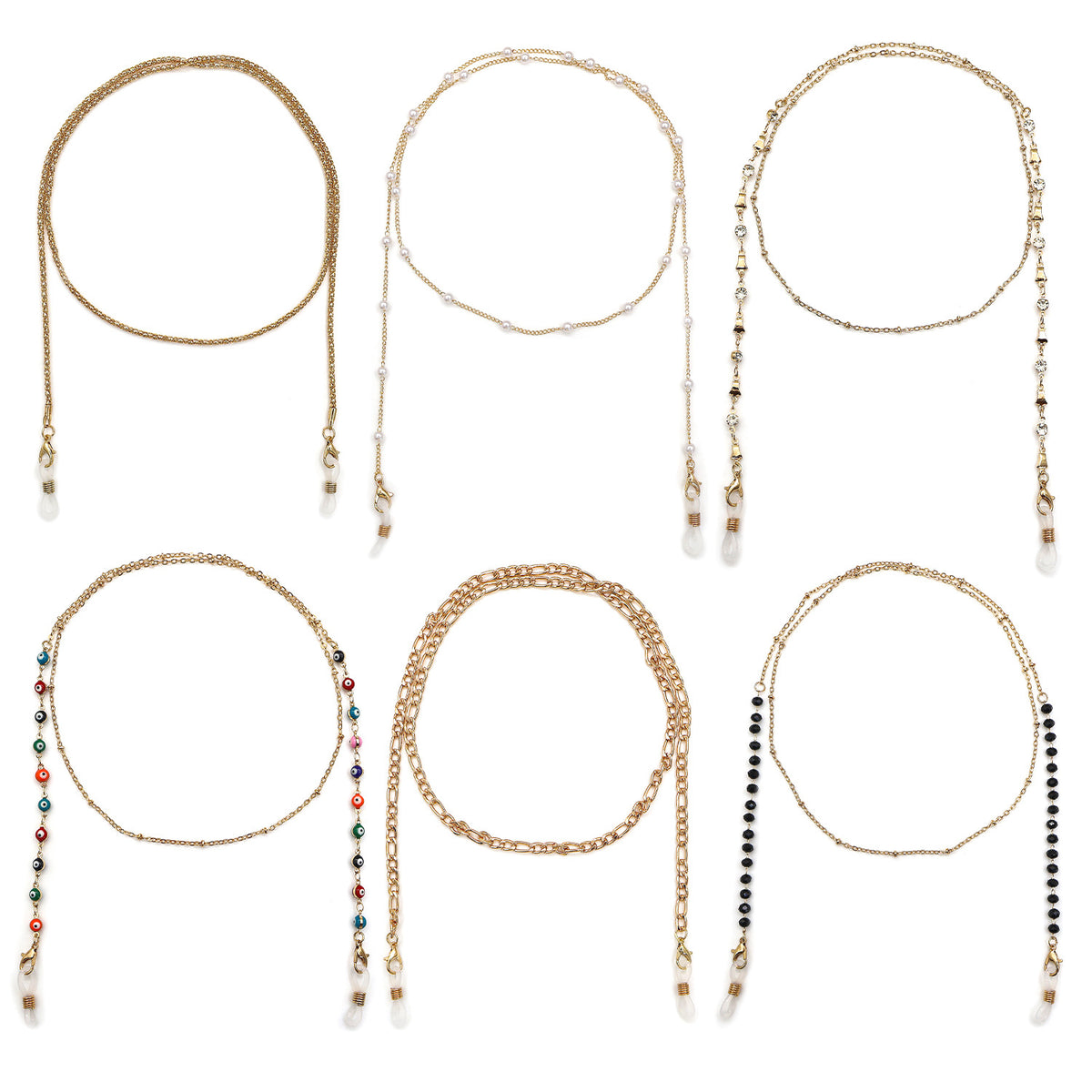 Elegant Crystal Eyewear Chain Acalora