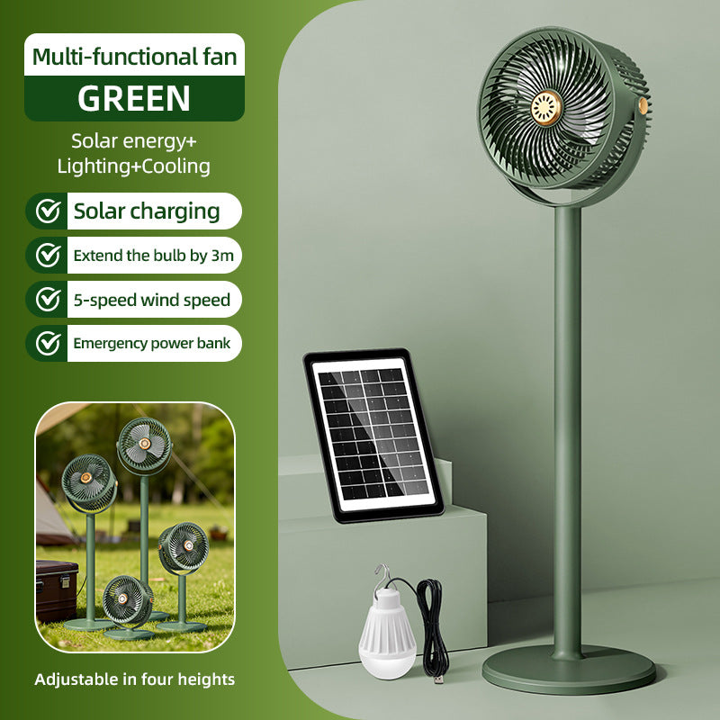 Unisex Solar-Powered Multi-Functional Floor Fan Kalsten