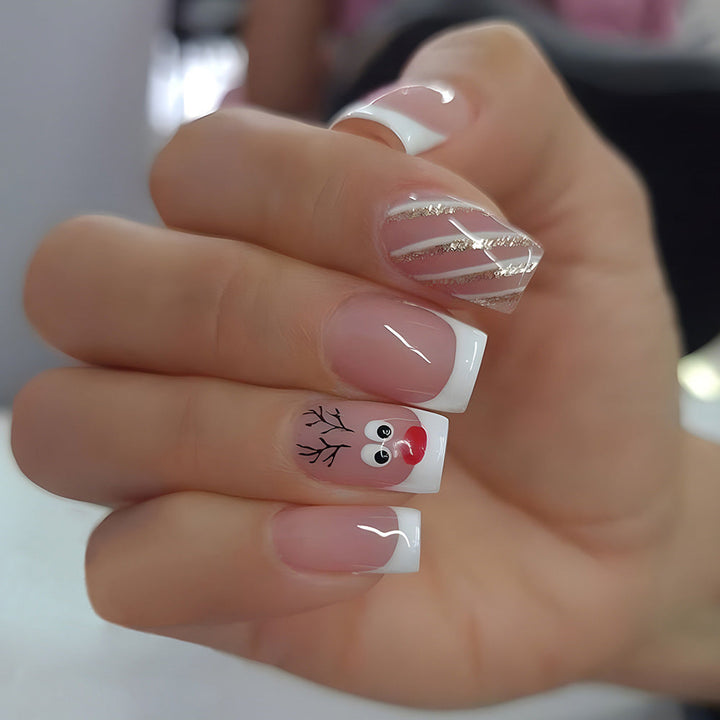 Festive Themed Character Press-On Nail Art Kalsten