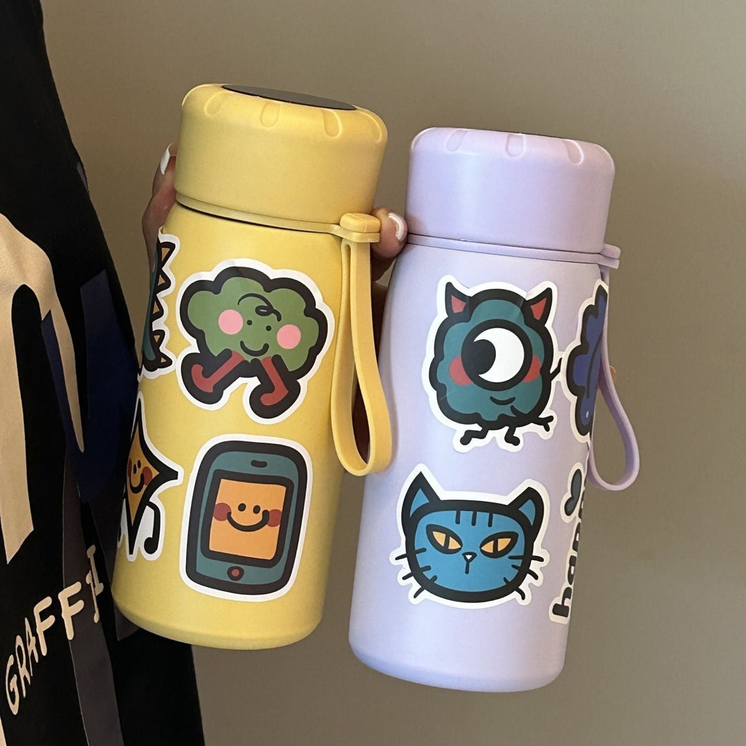 Ladies stylish water bottle with funny sticker motifs Kalsten