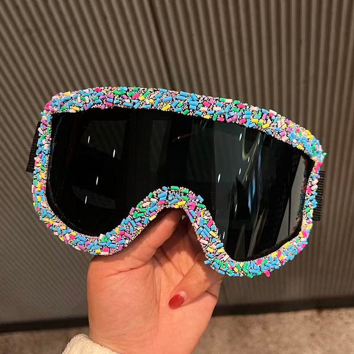 Women's stylish ski goggles with unique decor Kalsten