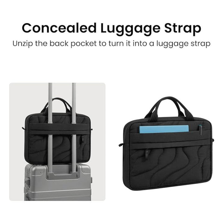 Padded Laptop Bag with Elegant Wave Profile Kalsten