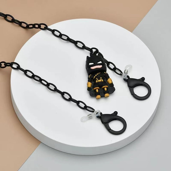 Playful glasses holder chain with figure pendant Kalsten