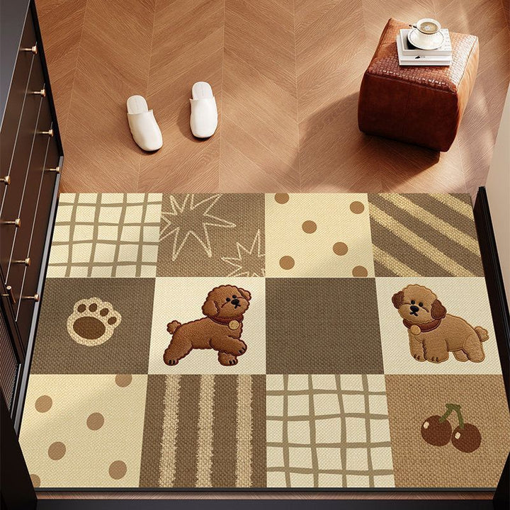 Playful Dog Themed Area Rug