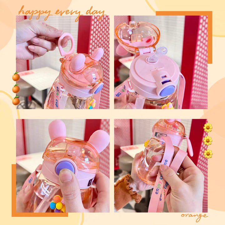 Ladies Animal-Friendly Water Bottle with Practical Straw Kalsten