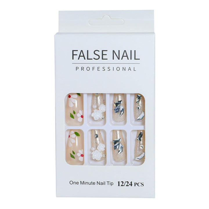 Decorative Press-On Nail Set with 3D Accents Kalsten