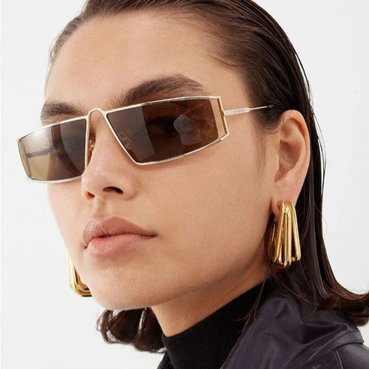 Ladies trendy sunglasses in a futuristic design with square lenses Kalsten