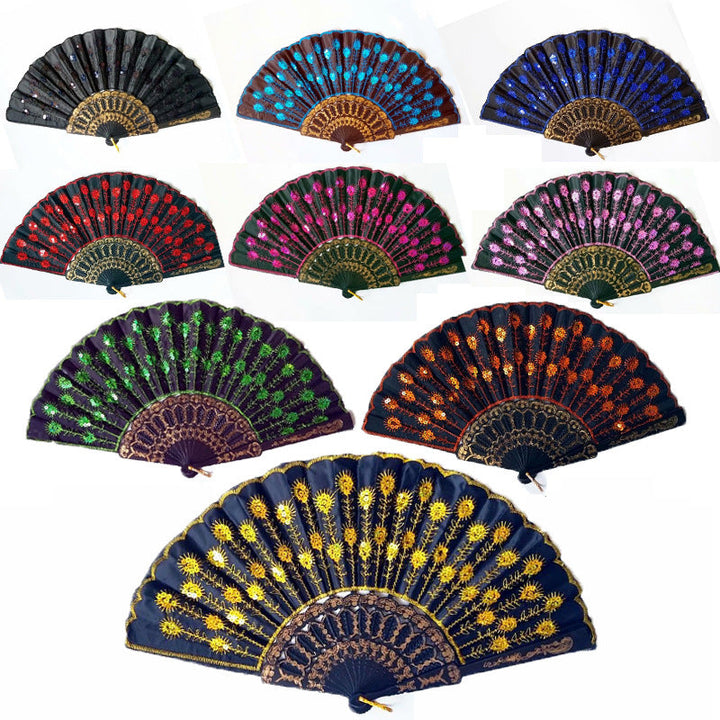 Ladies handcrafted fan with exquisite embroidery Kalsten