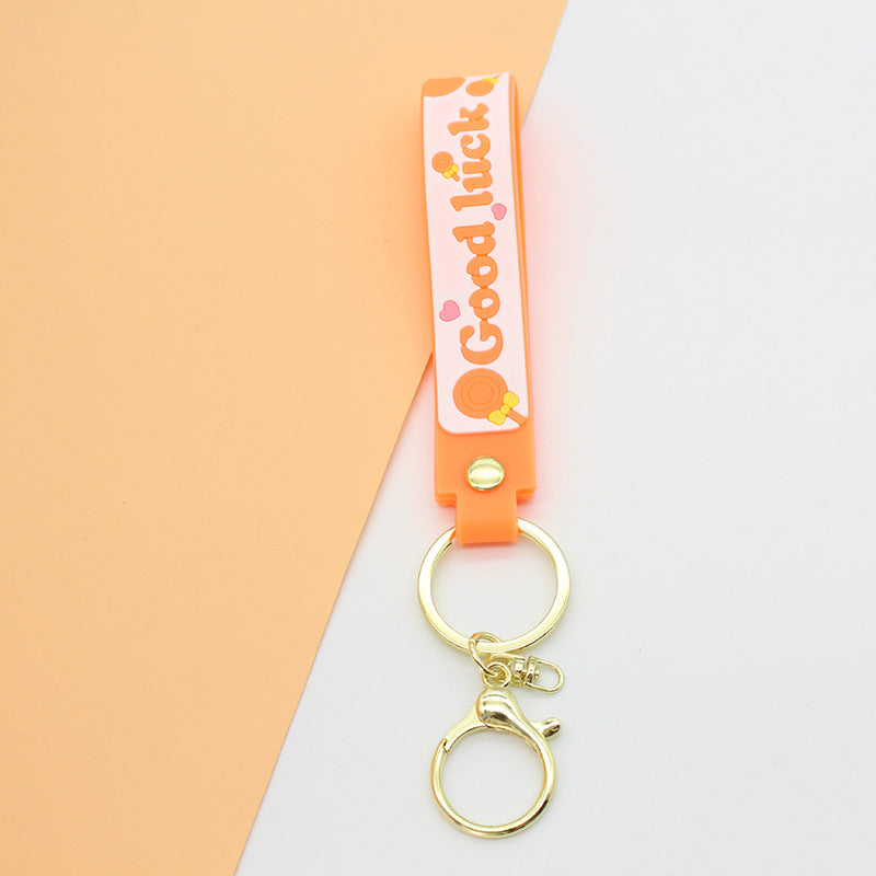 Unisex keychain with motivating lucky saying Kalsten