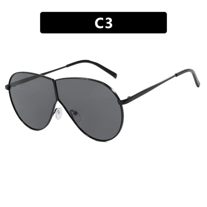 Women's pilot sunglasses with elegant golden frame and blue lenses Kalsten