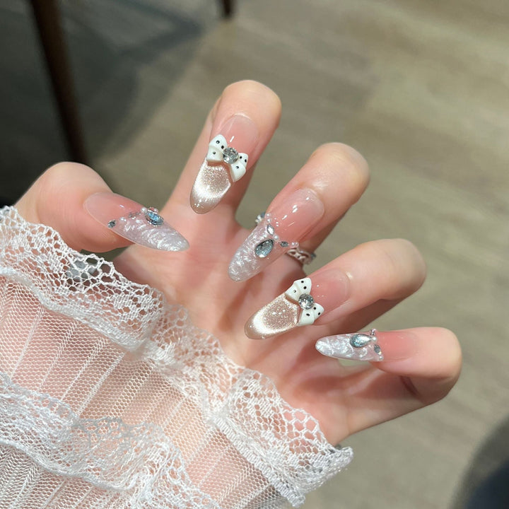 Premium Rhinestone-Embellished Nail Art Extensions Kalsten