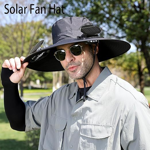 Outdoor sun hat with wide brim, integrated ventilation, UV protection, and chin strap Kalsten