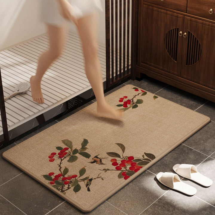 Oval-shaped Decorative Bath Mat Kalsten