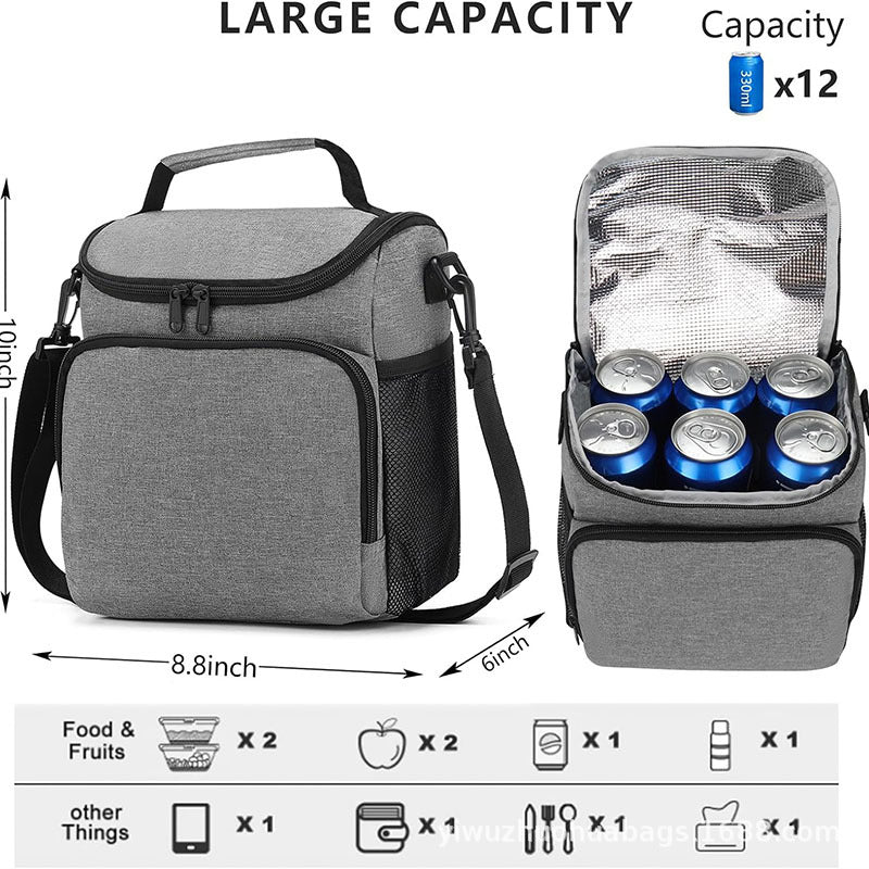 Women's insulated lunch box with multifunctional compartments Kalsten