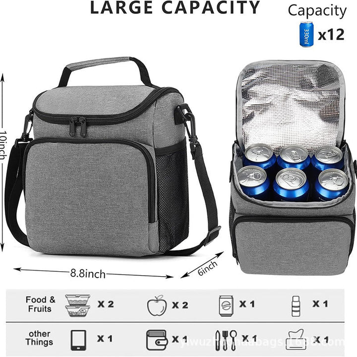 Women's insulated lunch box with multifunctional compartments Kalsten