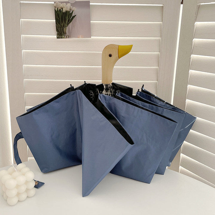 Women's Folding Umbrella with Unique Duck Handle Kalsten
