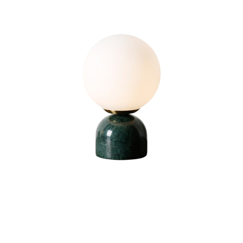 Marnor | Marble Table Lamp with Glass Shade – Scandinavian Minimalist Design | Kalsten