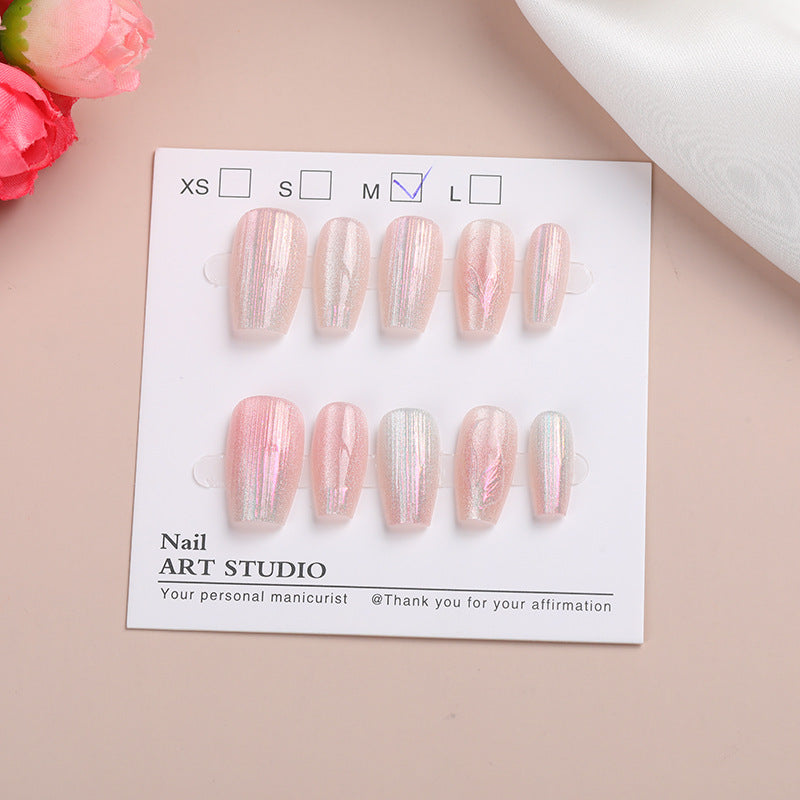 Shimmering Glitter Press-On Nail Set Kalsten