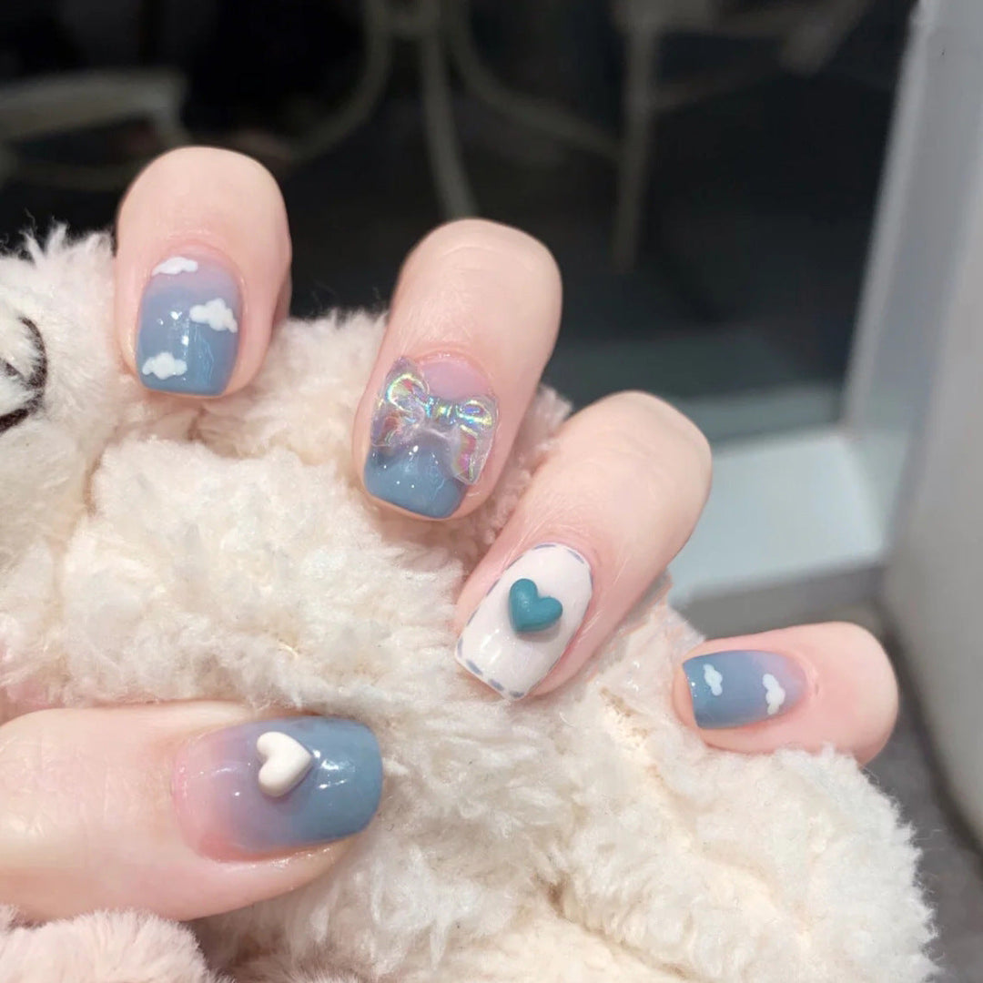 Artificial nail tips with bow design Kalsten