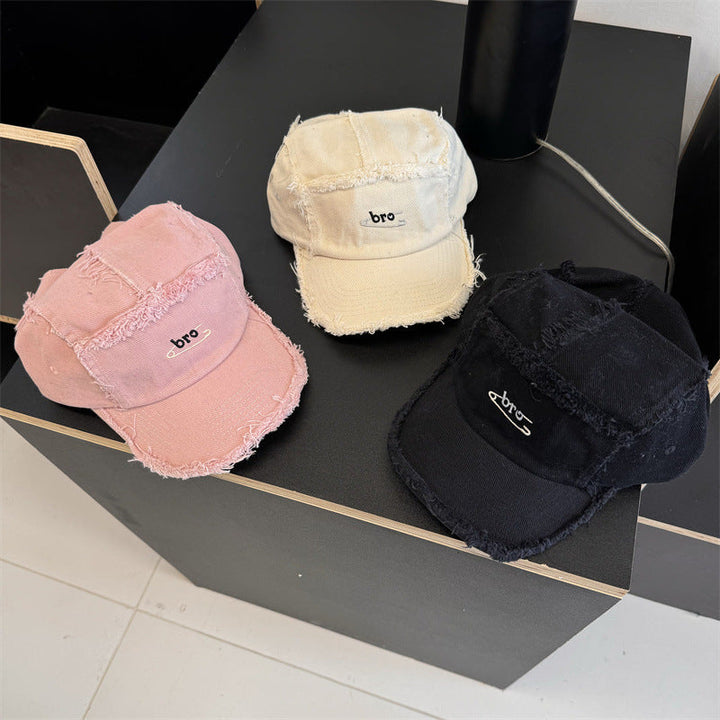 Men's Distressed Denim Snapback Cap Kalsten