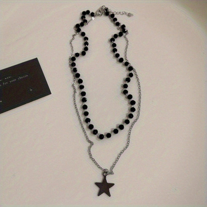 Layered Beaded Cross Necklace Kalsten