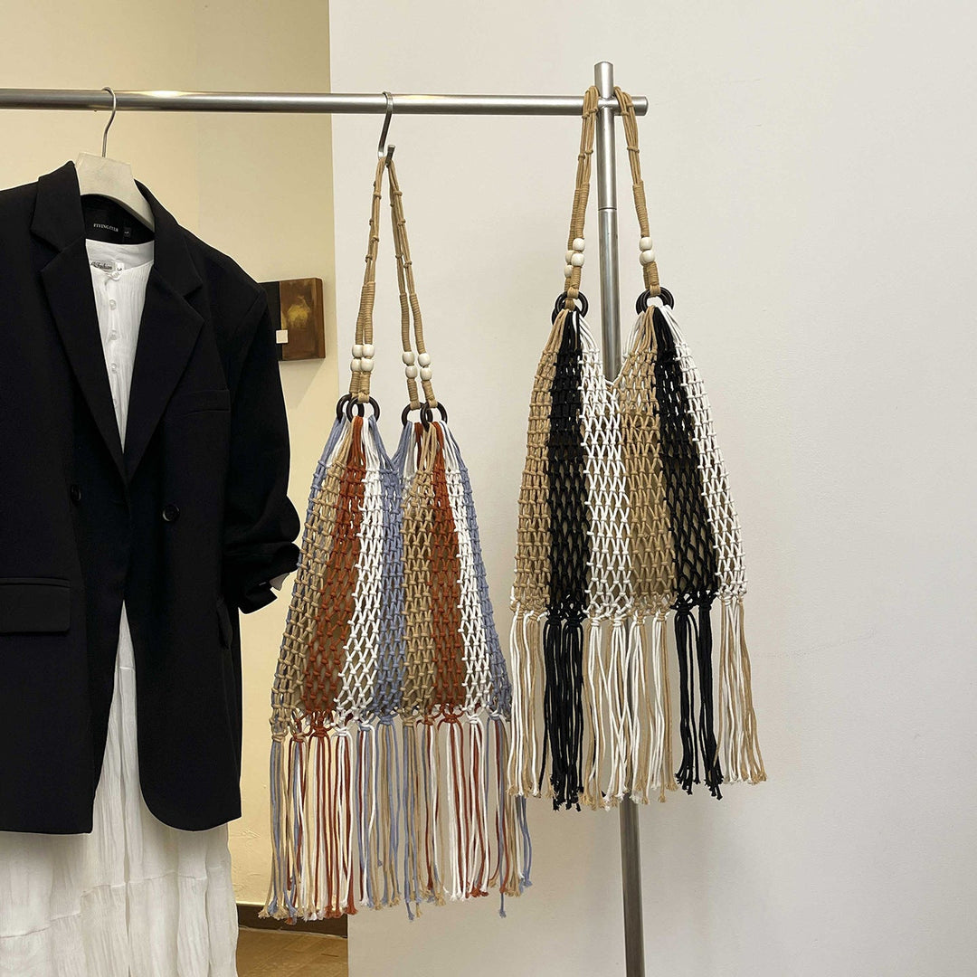 Macrame Tote Bag with Tassels Kalsten