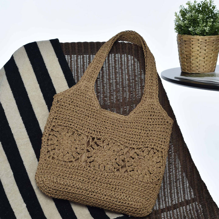 Crochet shoulder bag in modern design Kalsten
