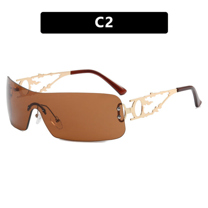 Women's futuristic sunglasses with ultra-modern metal accents Kalsten