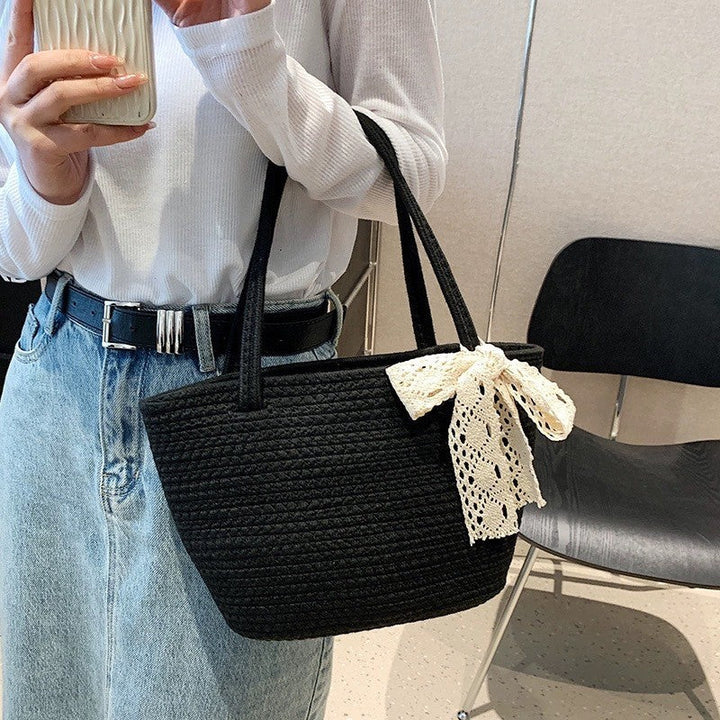 Women's handbag with decorative crochet tape Kalsten