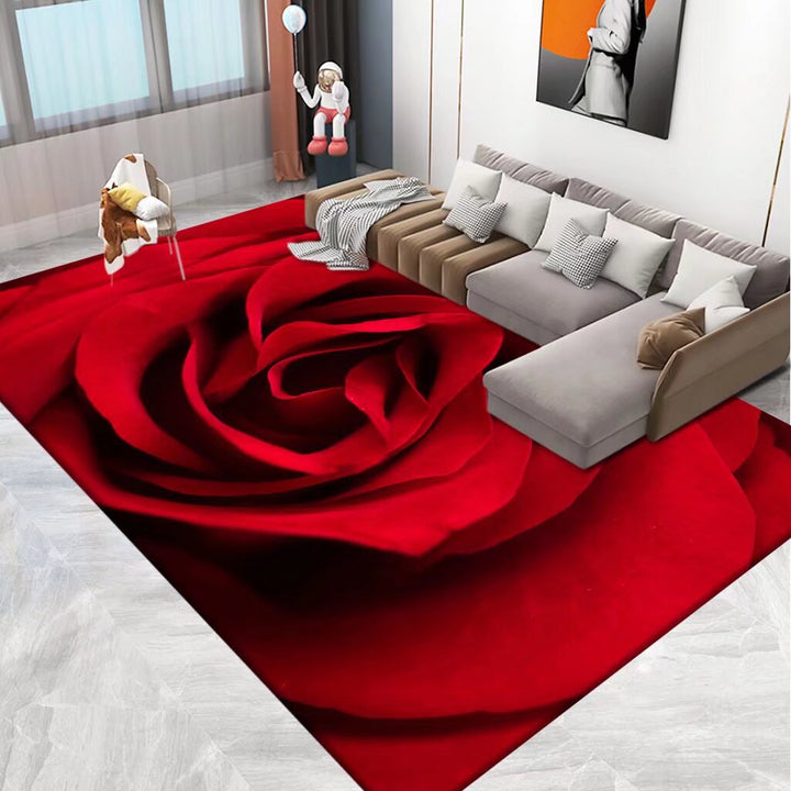 3D Printed Floral Area Rug Kalsten
