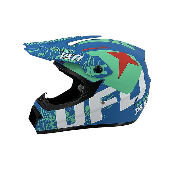 full-face motocross helmet with extended visor and reinforced chin guard Kalsten