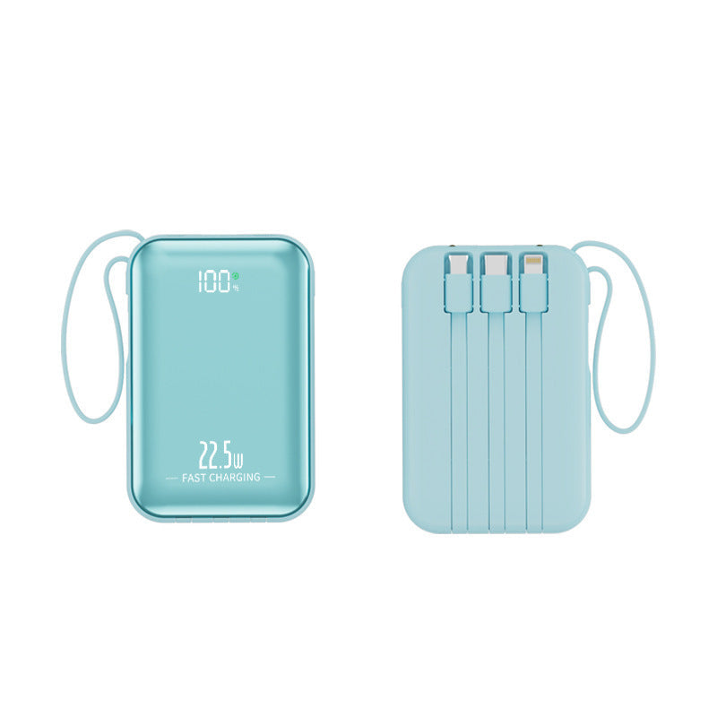 Portable power bank with fast charging and integrated cable system Kalsten
