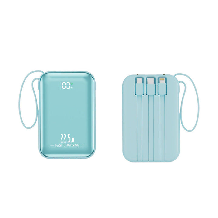 Portable power bank with fast charging and integrated cable system Kalsten