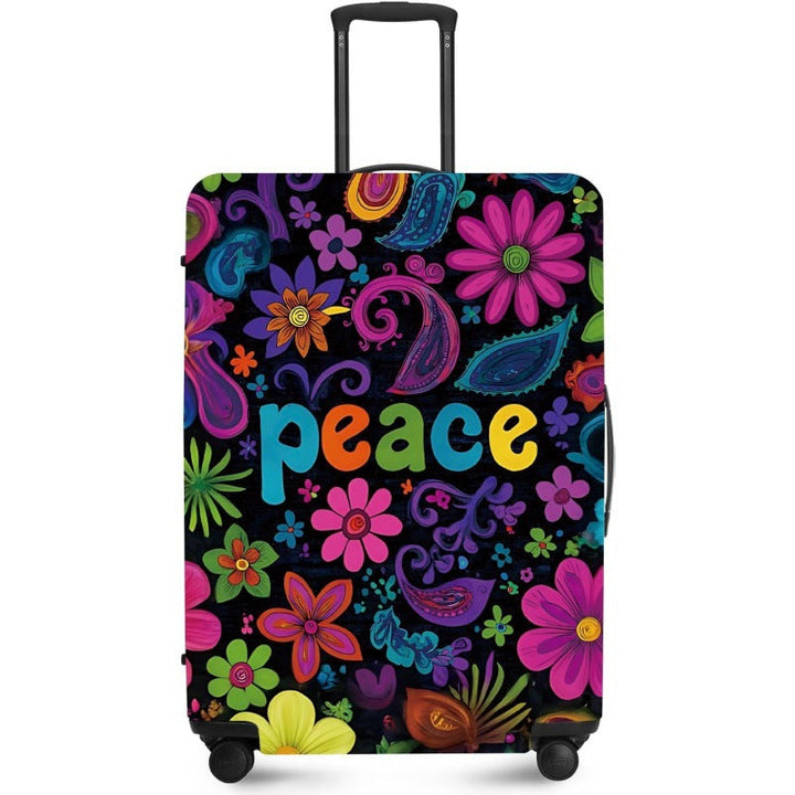 Unisex nan elastic suitcase cover with UV-resistant motif print and zip opening Kalsten