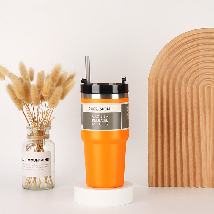 Unisex Insulated Drinking Cup with Integrated Straw Kalsten
