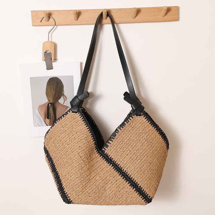 Handmade Boho bag with leather accents Kalsten