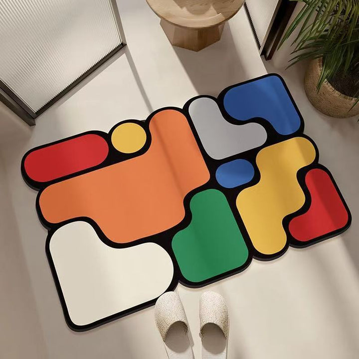 Decorative Abstract Design Area Mat Kalsten