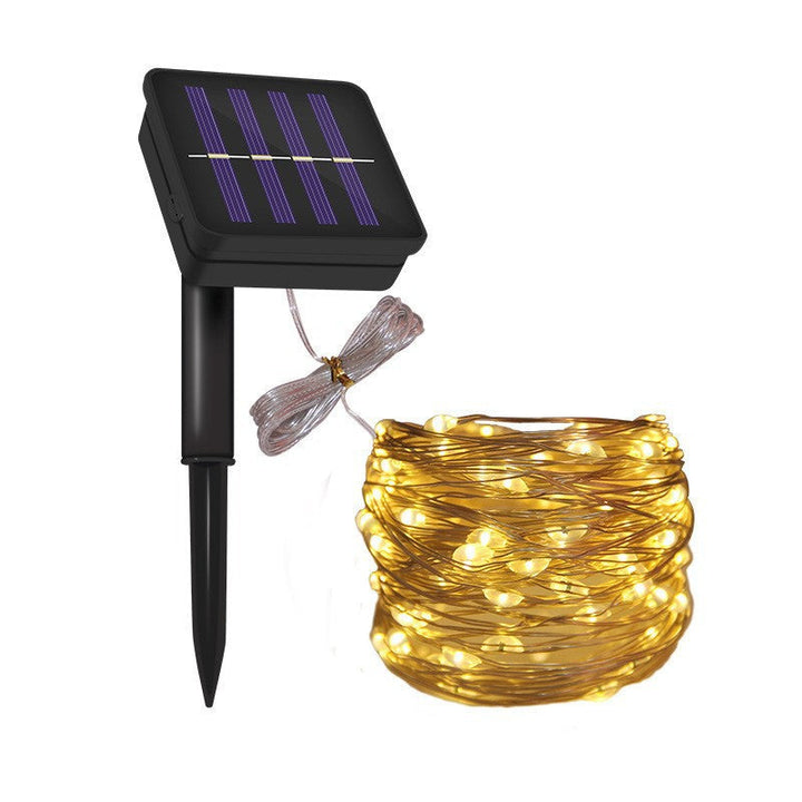 Ultra-Flexible Solar Micro-LED Fairy String Lights With Waterproof Ground-Mount Panel Kalsten