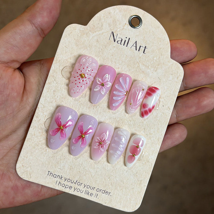 Artistic Floral Press-On Nail Collection Kalsten